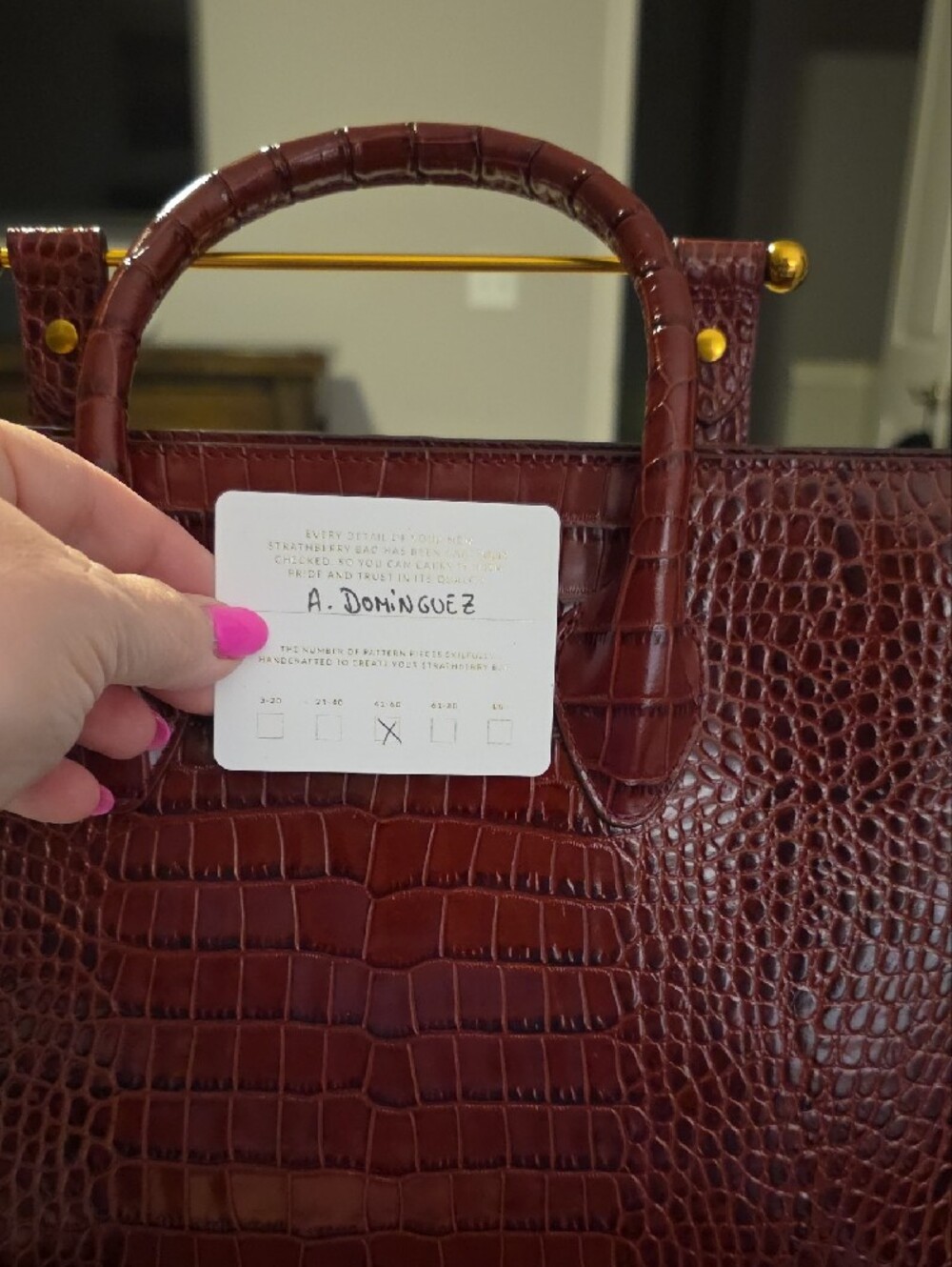 Strathberry Midi Tote - Burgundy - Picture 5 of 5